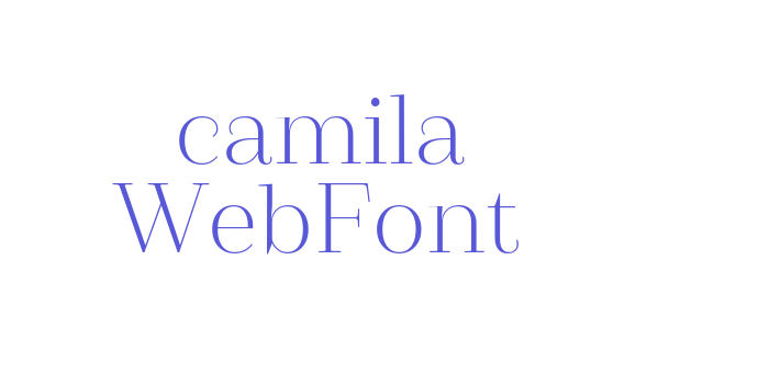 Download camila WebFont Font