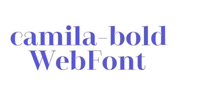 camila-bold WebFont Font Download