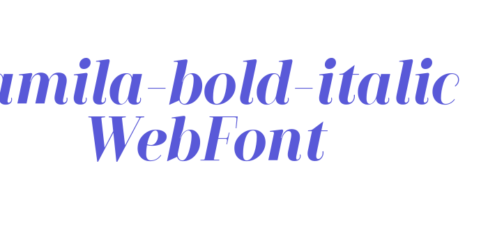 camila-bold-italic WebFont Font Download