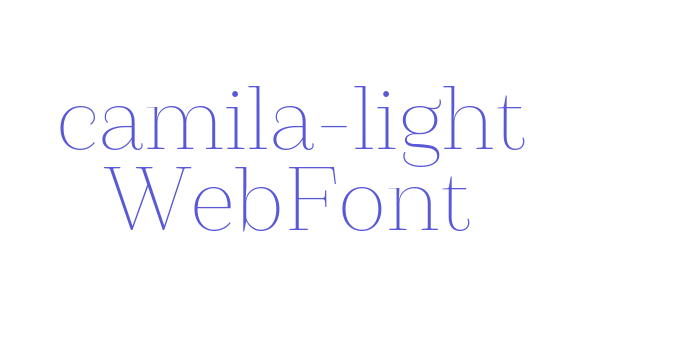 camila-light WebFont Font Download