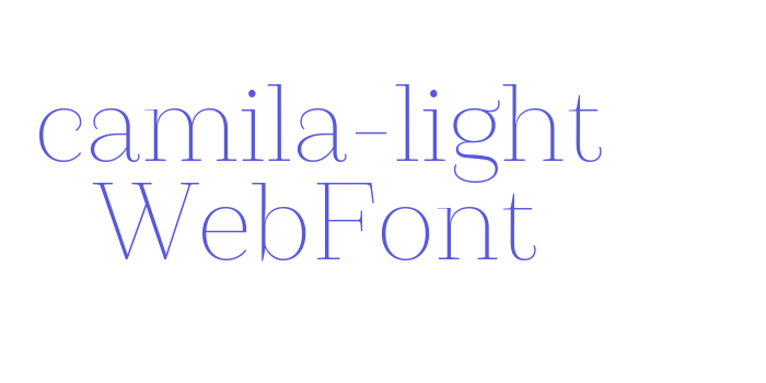 camila-light WebFont Font