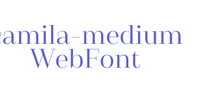 camila-medium WebFont Font Download