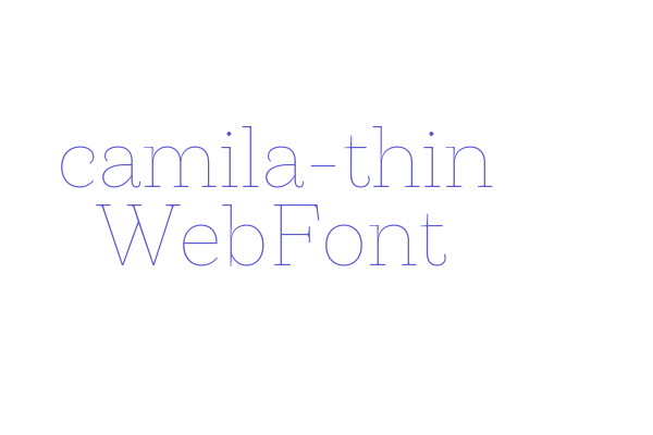 camila-thin WebFont Font