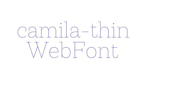 camila-thin WebFont Font Download