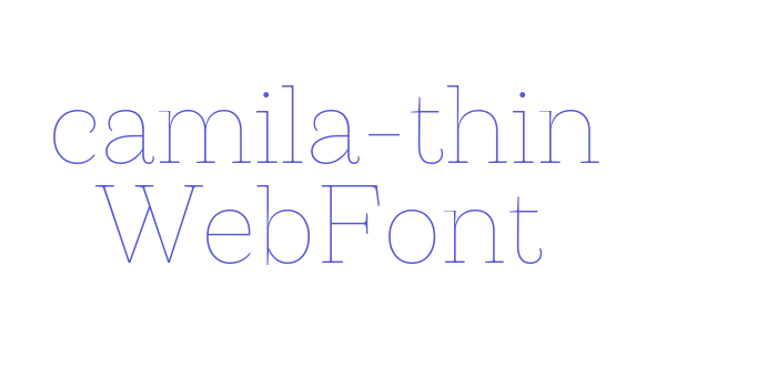 camila-thin WebFont Font