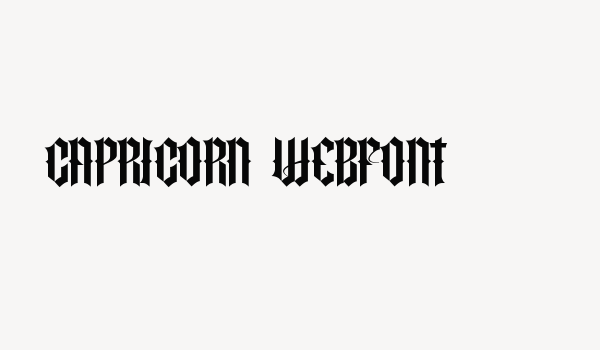 capricorn WebFont Font