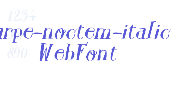 carpe-noctem-italic WebFont font