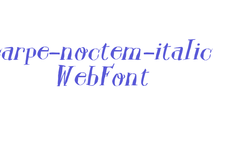 carpe-noctem-italic WebFont Font Download