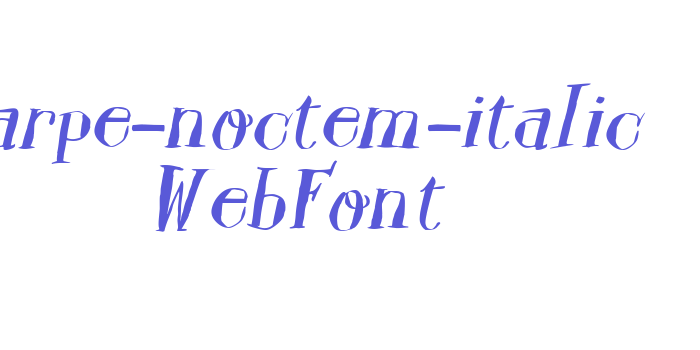 carpe-noctem-italic WebFont Font Download