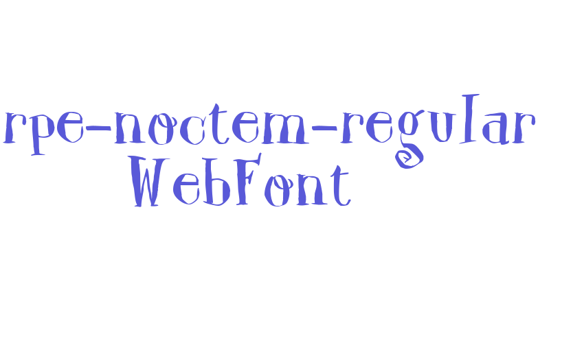 carpe-noctem-regular WebFont Font Download