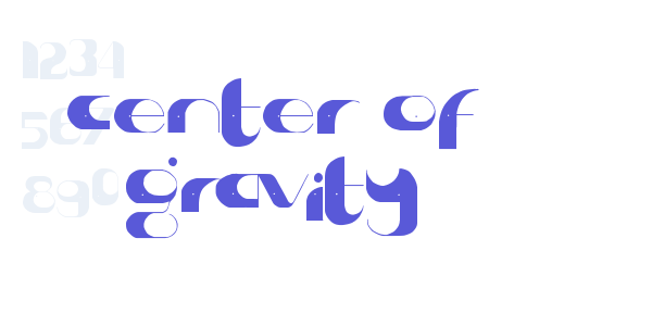 center of gravity font