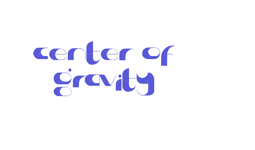 center of gravity Font Download