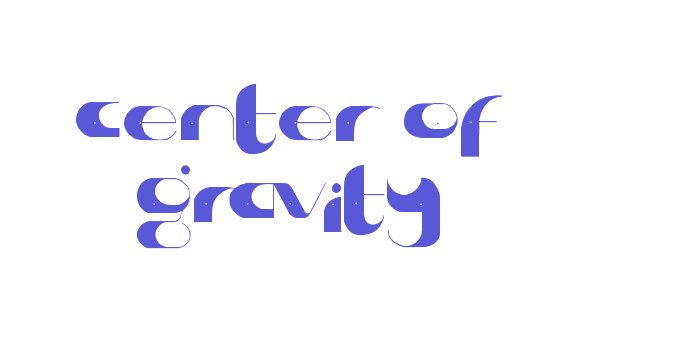 center of gravity Font Download