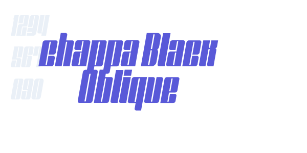 chappa Black Oblique font