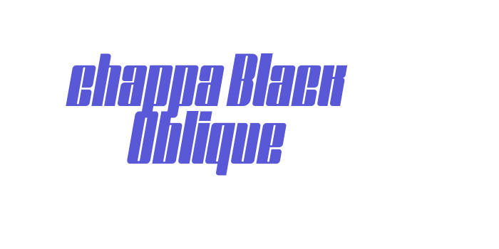 chappa Black Oblique Font Download