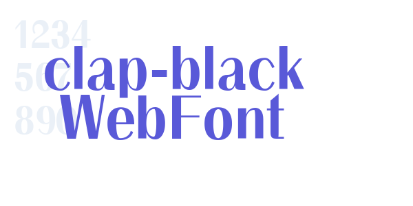 clap-black WebFont font free