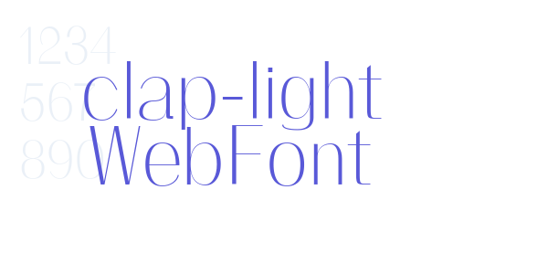 clap-light WebFont font free