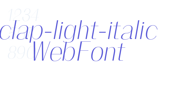 clap-light-italic WebFont font free