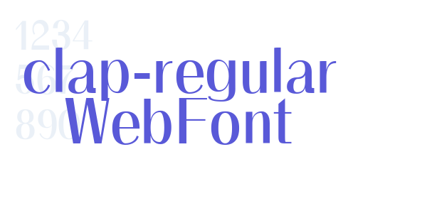 clap-regular WebFont font free