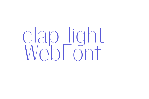 clap-light WebFont Font