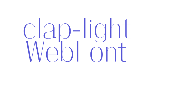 clap-light WebFont Font