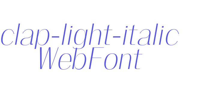 clap-light-italic WebFont Font Download