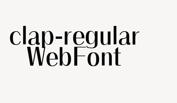 clap-regular WebFont Font