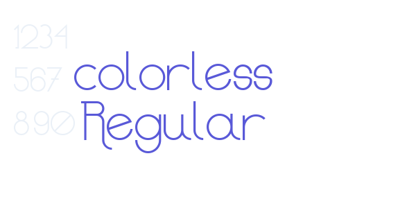 colorless Regular font