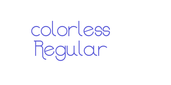 colorless Regular Font Download