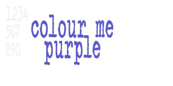 colour me purple font free