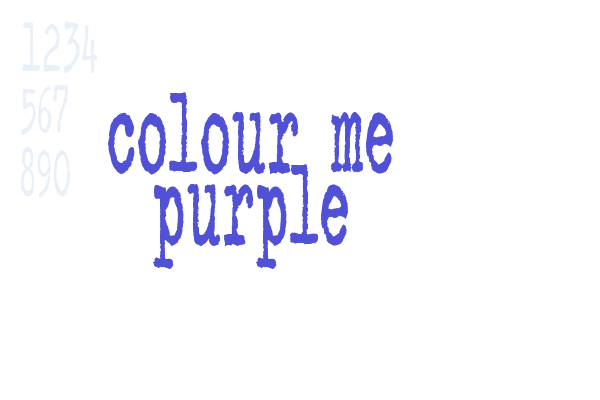 colour me purple Font Download