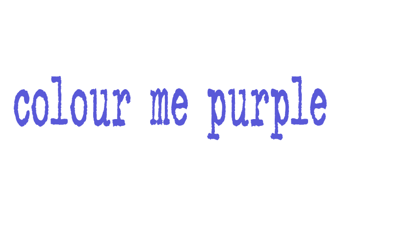 colour me purple Font Download