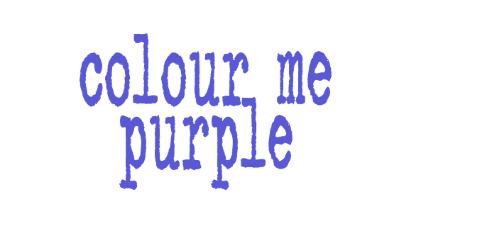 colour me purple Font