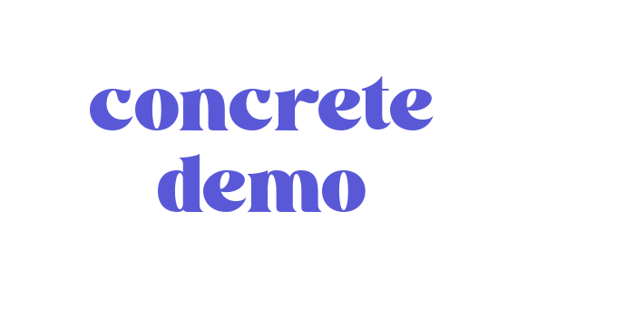 concrete demo Font