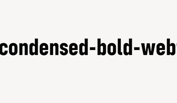 config-condensed-bold-webfont Font