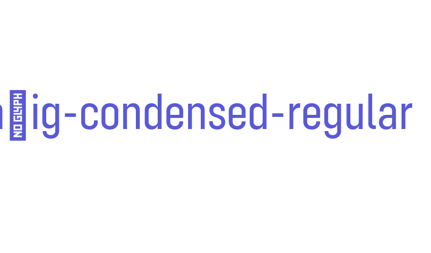 config-condensed-regular Font