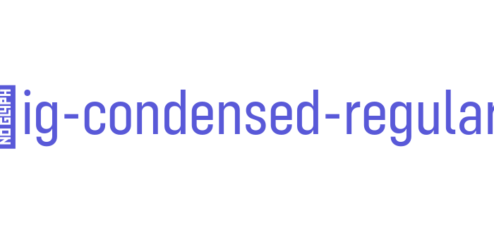 config-condensed-regular Font Download