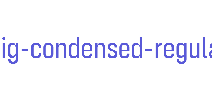 config-condensed-regular Font