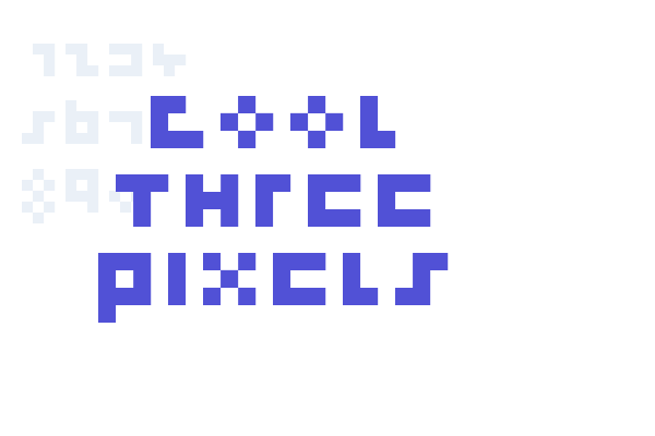 cool three pixels Font Download