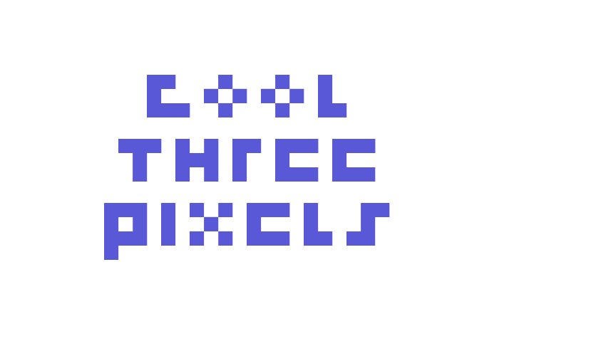 cool three pixels Font Download