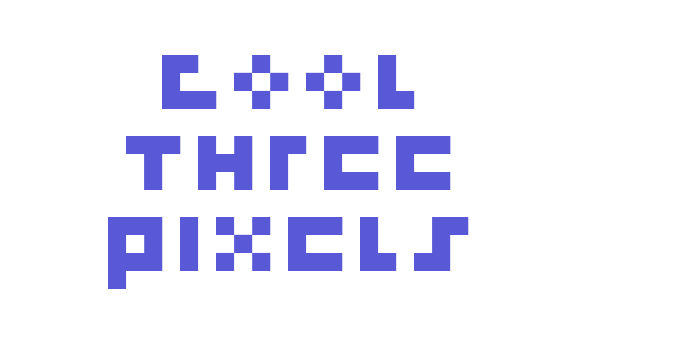 cool three pixels Font Download