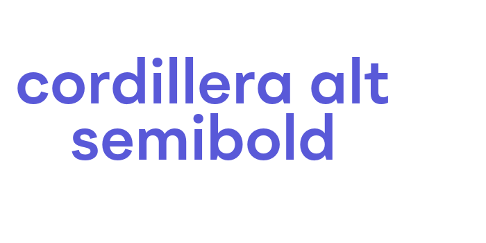 cordillera alt semibold Font Download