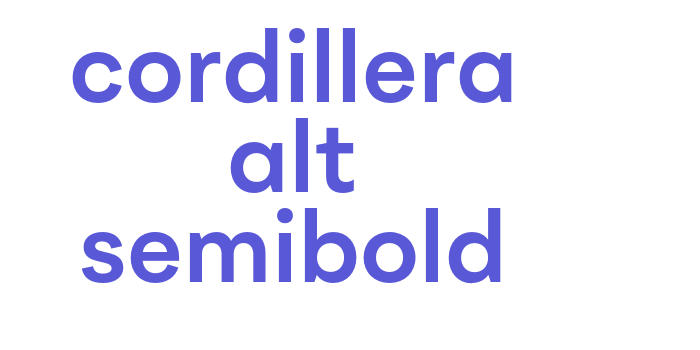 cordillera alt semibold Font