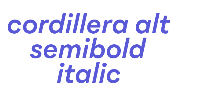 cordillera alt semibold italic Font Download