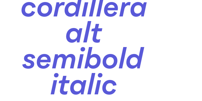 cordillera alt semibold italic Font