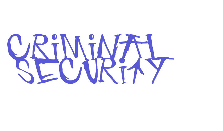 criminal security Font