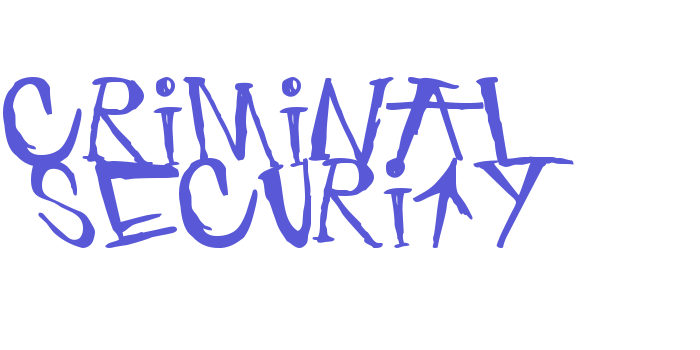 criminal security Font Download