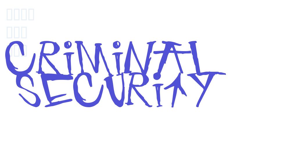 criminal security-font-download