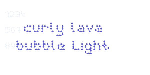 curly lava bubble Light font