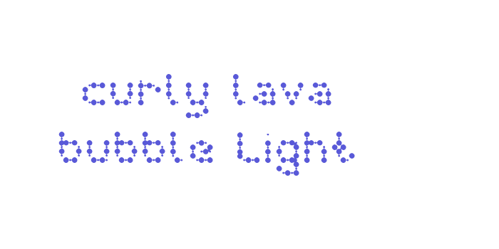 curly lava bubble Light Font Download